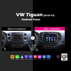 VW Tiguan 2010-15 Android Auto Car Stereo Wireless Apple Carplay | Multimedia Screen & Navigation 1