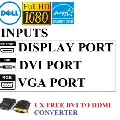 Dual GAMING Monitor wide Screen Setup 48" 2x24" HD 1920x1080 HDMI VGA DVI DP 6