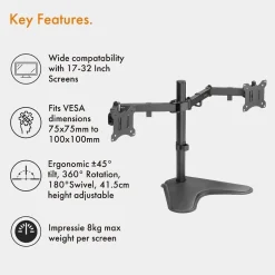 Dual GAMING Monitor wide Screen Setup 48" 2x24" HD 1920x1080 HDMI VGA DVI DP 1